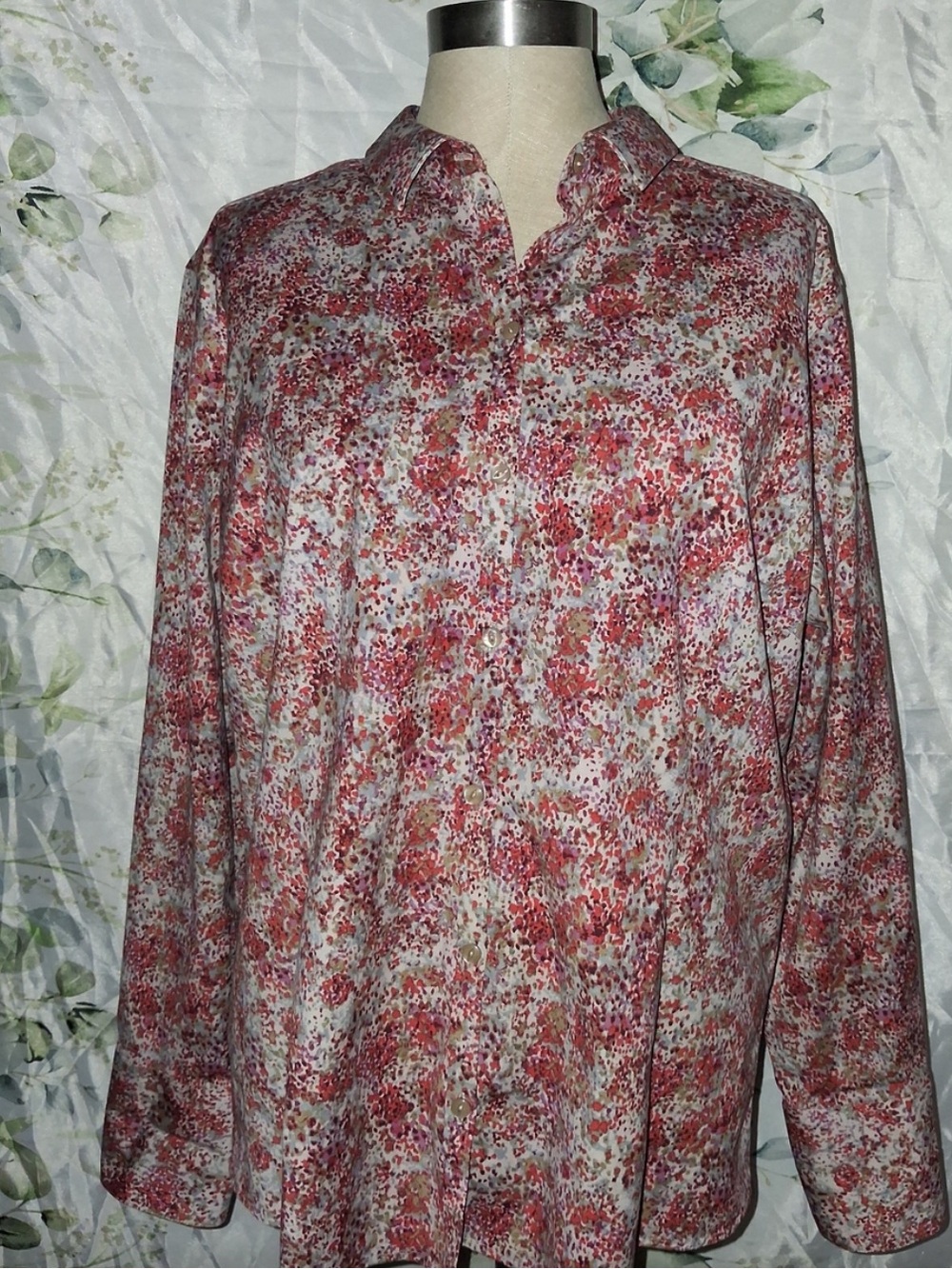 Eddie Bauer Multi-Color Floral Button-Down Shirt